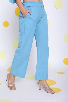 Sky blue shirt and pant 2 piece set summer relaxed linen co-ord set 5