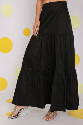 Orange tube bralette and black maxi skirt 100% cotton  resort wear co-ord set 4