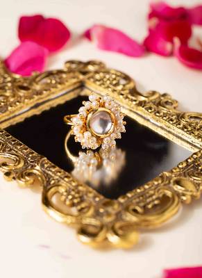 Gold-plated pearl ring 2