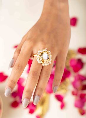 Gold-plated pearl ring 1