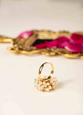 Gold-plated pearl ring 3