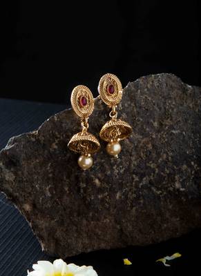Antique Gold Plated Floral Necklace Set 3