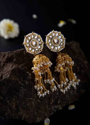 Kundan Pearl Jhumki Earrings 3