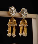 Kundan Pearl Jhumki Earrings