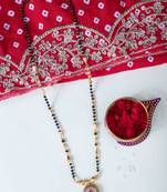 Gold Plated Black Bead Mangalsutra