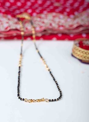 Gold Plated Black Bead Mangalsutra 3