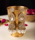Pearl jhumka earrings