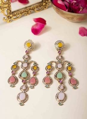 Multicolor chandelier earrings 1