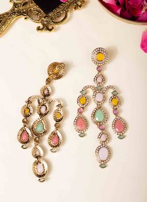 Multicolor chandelier earrings 2