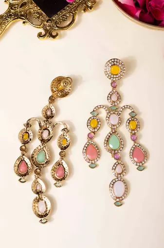 Multicolor chandelier earrings