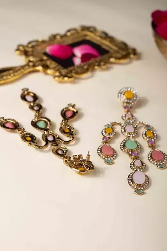 Multicolor chandelier earrings