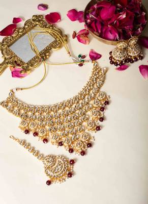 Kundan pearl Bridal choker set 1