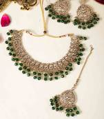 Emerald kundan glamour set