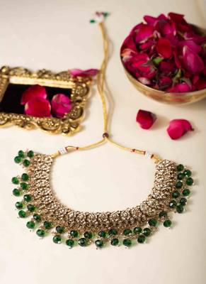Emerald kundan glamour set 2