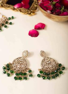 Emerald kundan glamour set 3