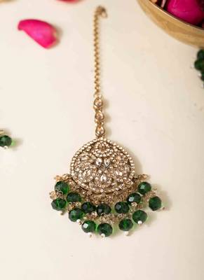 Emerald kundan glamour set 4