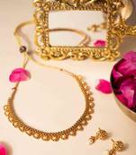 Golden pearl choker set