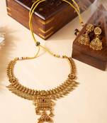 Gold-plated temple necklace set