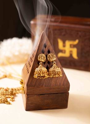 Gold-plated temple necklace set 3