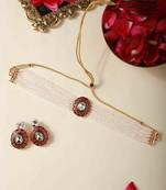 Royal pearl jaipur jadau choker set
