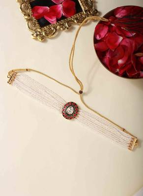 Royal pearl jaipur jadau choker set 2