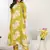Mustard rayon floral printed kurti