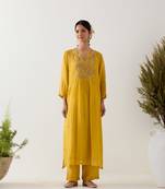 Mustard vineyard kurta set