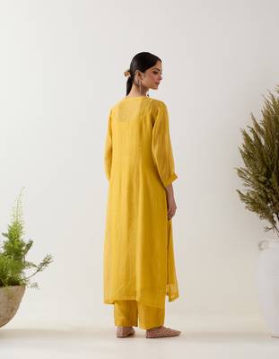 Mustard vineyard kurta set 5