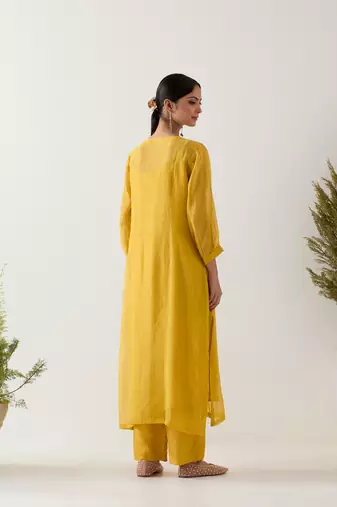 Mustard vineyard kurta set