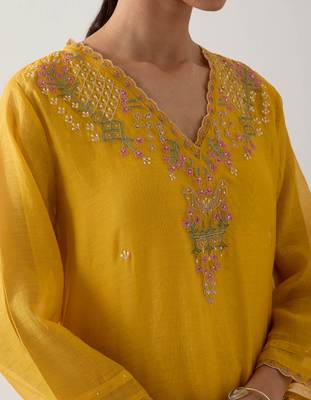 Mustard songbird kurta set 4