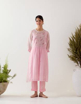 Blush pink ariel kurta set 1