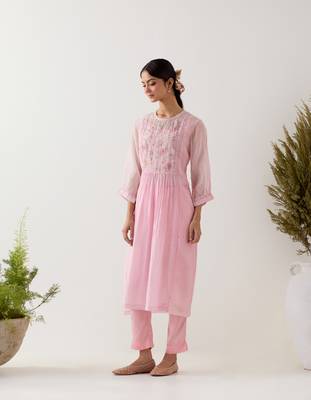 Blush pink ariel kurta set 3