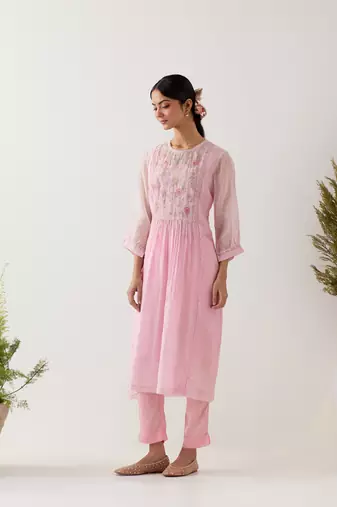 Blush pink ariel kurta set