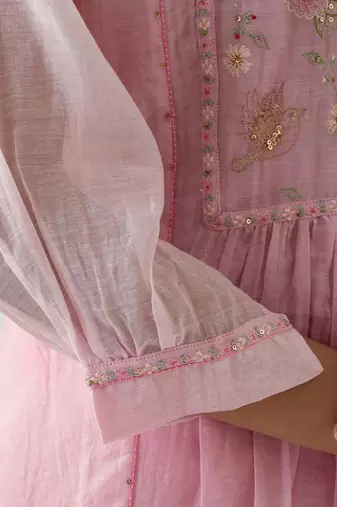 Blush pink ariel kurta set