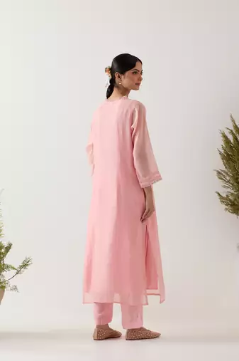 Blush pink songbird kurta set