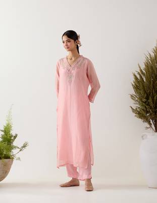 Blush pink songbird kurta set 3