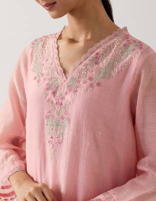 Blush pink songbird kurta set 4