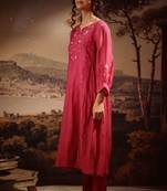 Hot pink juhi yoke kurta set