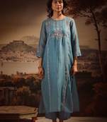 Turquoise midnight kurta set