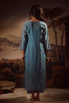 Turquoise midnight kurta set 3