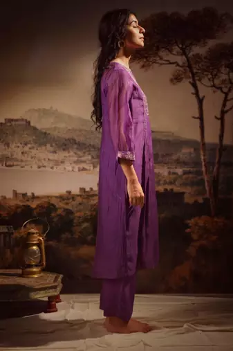 Purple midnight kurta set