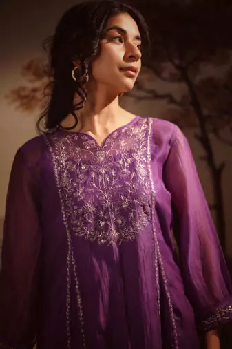 Purple midnight kurta set