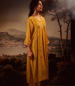 Mustard juhi yoke kurta set