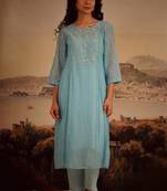 Jodhpur blue kurta and pant set