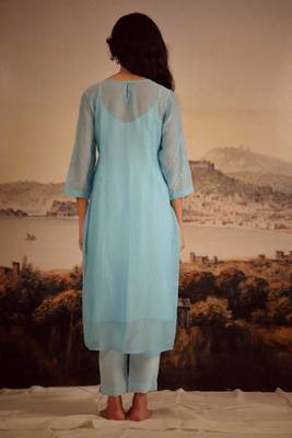 Jodhpur blue kurta and pant set 2