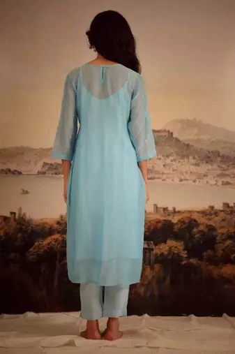Jodhpur blue kurta and pant set