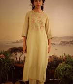 Sage green rose garden kurta set
