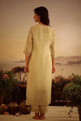 Sage green rose garden kurta set 3