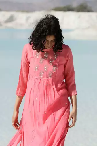 Corel yoke buta kurta set