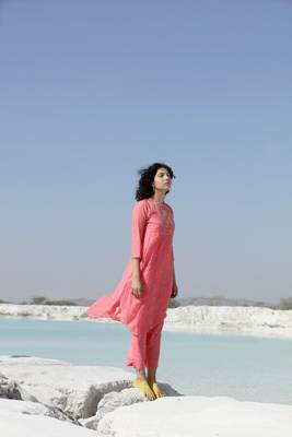 Corel yoke buta kurta set 5